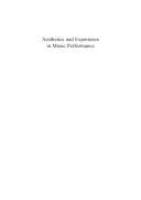 Cover image for Aesthetics and experience in music performance