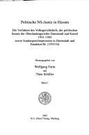 Cover image for Politische NS-Justiz in Hessen
