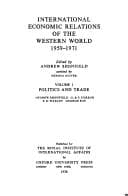 Cover image for Politics and trade