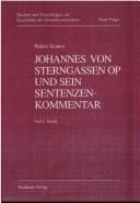 Cover image for Johannes Von Sterngassen Op Und Sein Sentenzenkommentar (Quellen Und Forschungen Zur Geschichte Des Dominikanerordens)