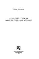 Cover image for Poesia come citazione