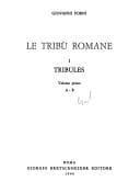 Cover image for Le tribù romane