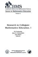 Cover image for Research in collegiate mathematics education I
