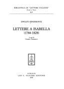 Cover image for Lettere a Isabella (1784-1828)
