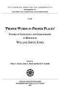 Cover image for "Proper words in proper places"