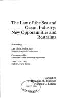Cover image for The law of the sea and ocean industry