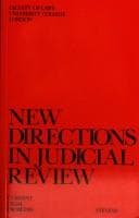 Cover image for New directions in judicial review