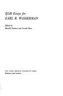 Cover image for ELH essays for Earl R. Wasserman