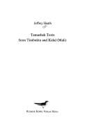 Cover image for Tamashek texts from Timbuktu and Kidal (Mali)