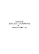 Cover image for Diccionari etimológic i complementari de la llengua catalana