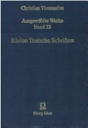 Cover image for Kleine Teutsche Schriften
