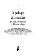 Cover image for La politique et ses normes