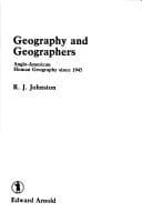 Cover image for Geography and geographers