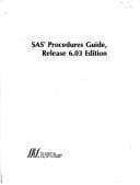 Cover image for SAS procedures guide.
