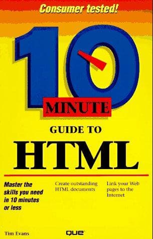Cover image for 10 minute guide to HTML