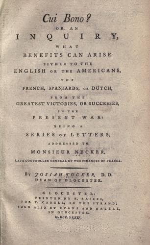 Cui bono?, or, An inquiry