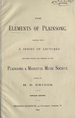 The elements of plainsong
