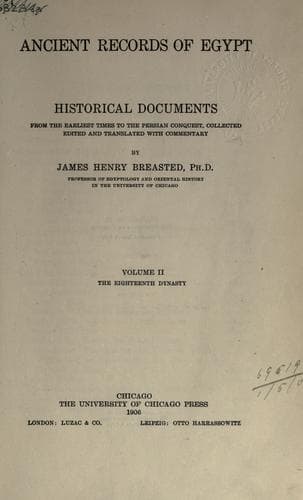Ancient records of Egypt