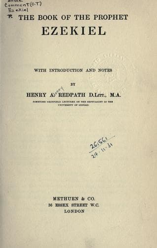 The Book of the Prophet Ezekiel