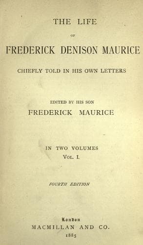 The life of Frederick Denison Maurice