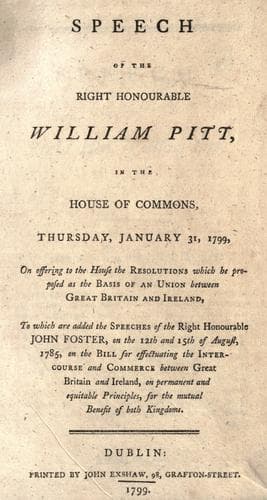 Speech of the Right Honourable William Pitt