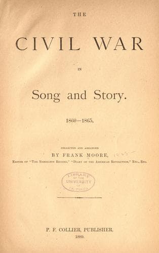 The Civil War in song and story
