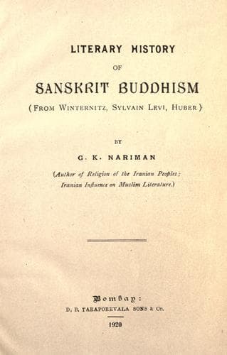 Literary history of Sanskrit Buddhism