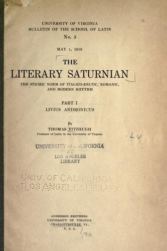 The literary Saturnian