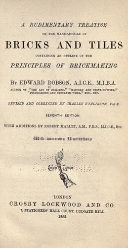 A rudimentary treatise on the manufacture of bricks and tiles