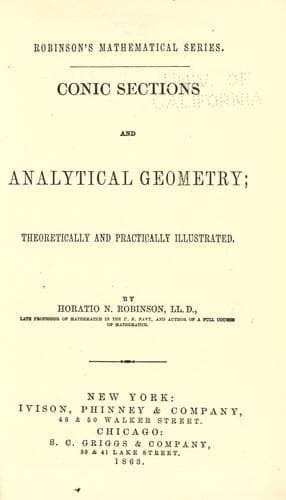 Conic sections and analytical geometry