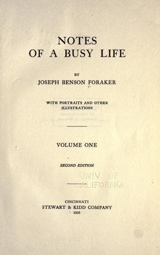 Notes of a busy life