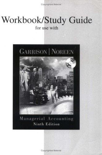 Cover image for Workbook/Study Guide for use with Managerial Accounting