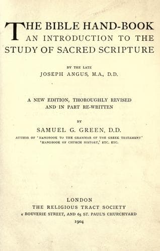The Bible hand-book