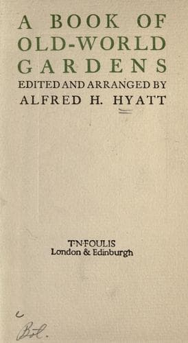 A book of old-world gardens