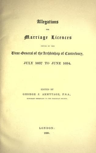 The Publications of the Harleian Society