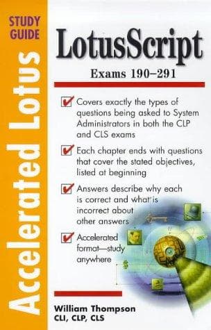 Cover image for Accelerated Lotus Script Study Guide (Exam 190-291)