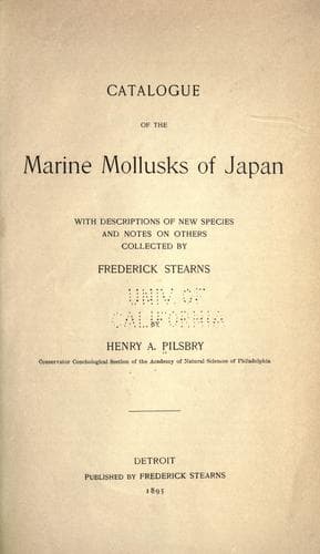 Catalogue of the marine mollusks of Japan