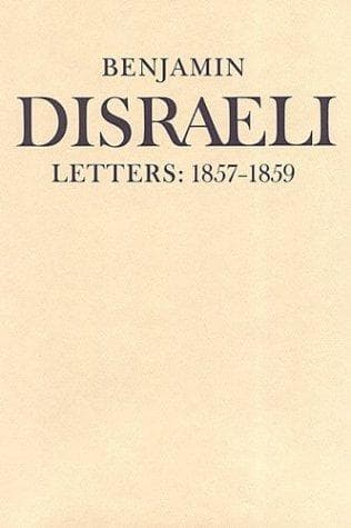 Cover image for Benjamin Disraeli letters