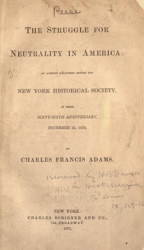 The struggle for neutrality in America