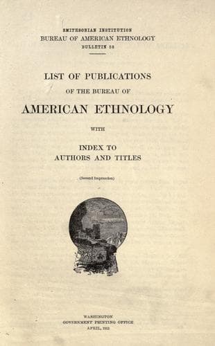 List of publications of the Bureau of American Ethnology