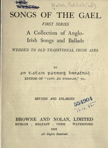Songs of the Gael, first series