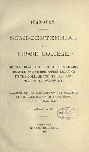 Semi-centennial of Girard College