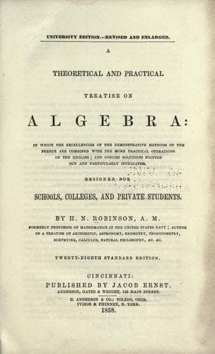 A theoretical and practical treatise on algebra