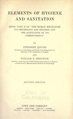 Elements of hygiene and sanitation
