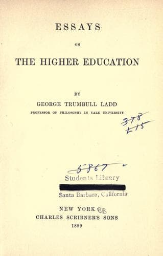 Essays on the higher education