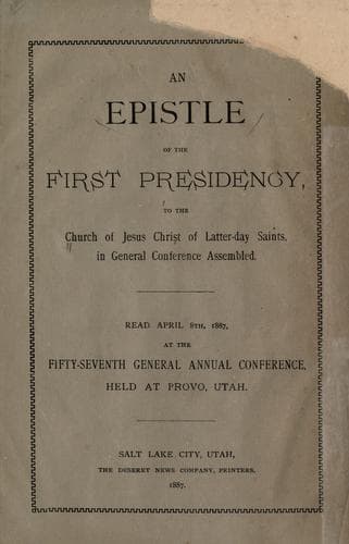 An epistle of the First Presidency