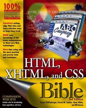 Cover image for HTML, XHTML, and CSS Bible