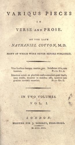 Various pieces in verse and prose