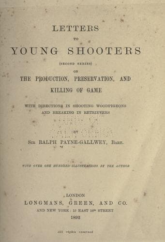 Letters to young shooters