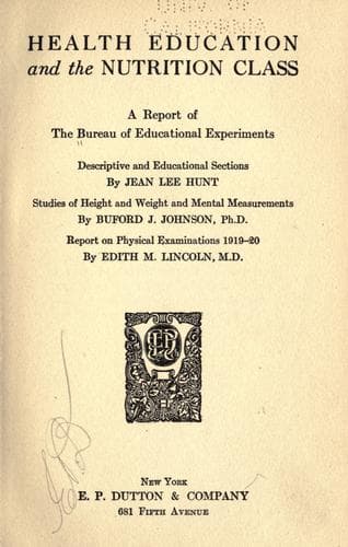 Health education and the nutrition class